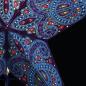 Preview: Dunhill Blau  - Faltbarer Leuchtstern, Weihnachtsstern aus Papier mit 5 Zacken, 60 cm
